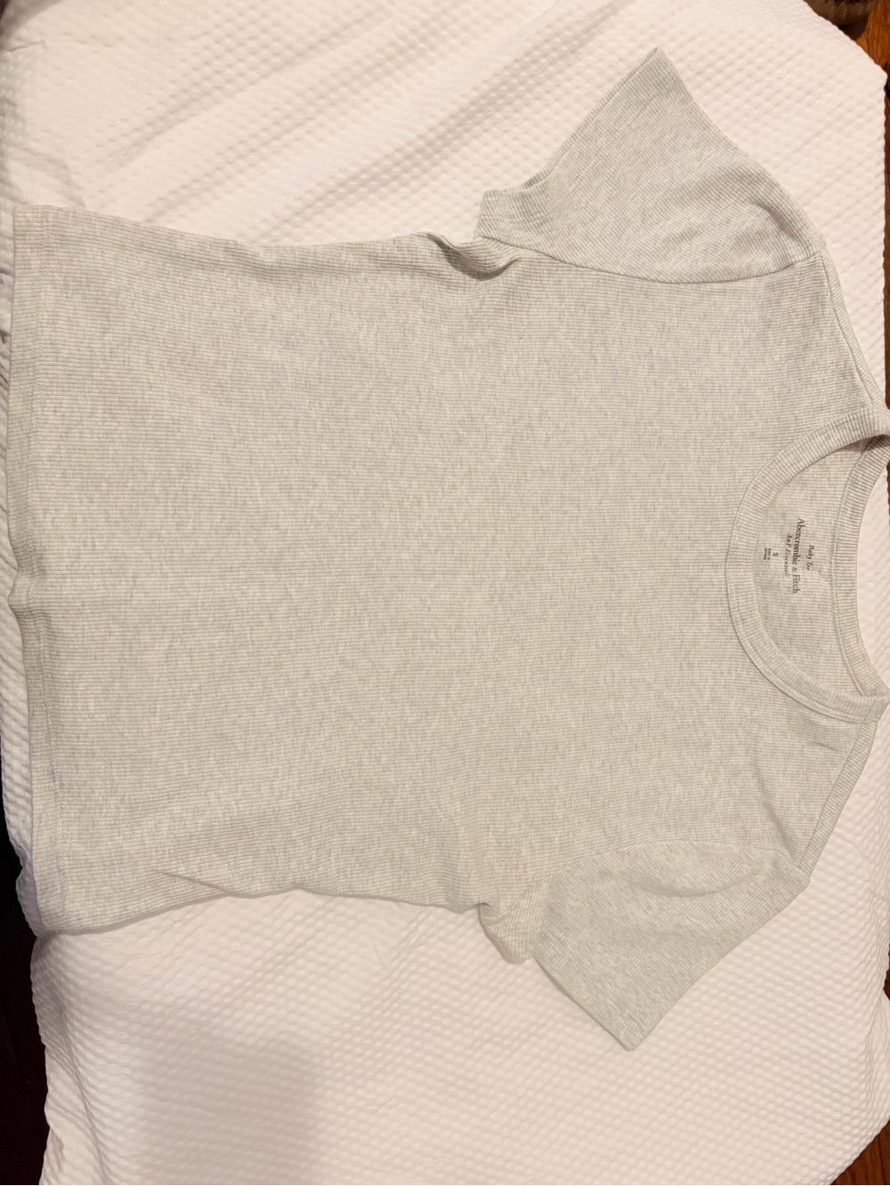 Abercrombie & Fitch Light Gray Ribbed Tee